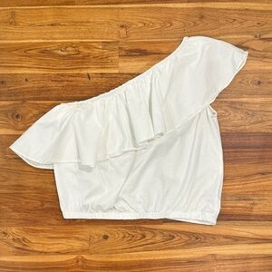A New Day One Shoulder Ruffle Top Size Small